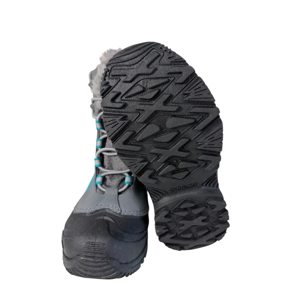 Columbia Youth Bugaboot Plus IV Omni-Heat Boot- Gray/blue Boys‎ Size 1Y No Box